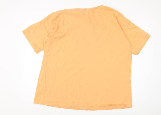 Unisex Adults UK Size 16 ASOS Orange  T-Shirt