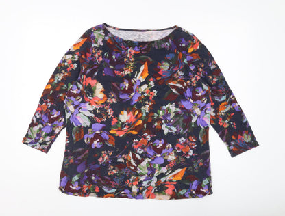 Womens UK Size M Lands' End Multicoloured Basic Blouse