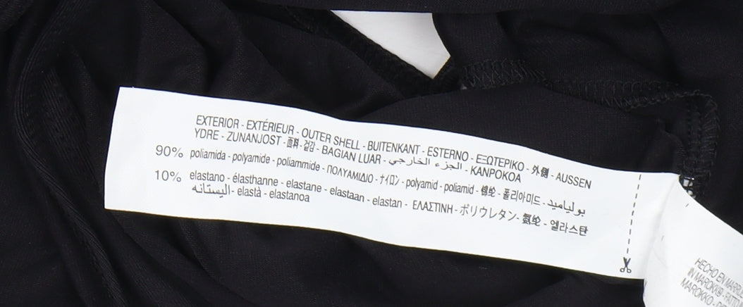 Bershka Women's Black Sleeveless Bodysuit, L