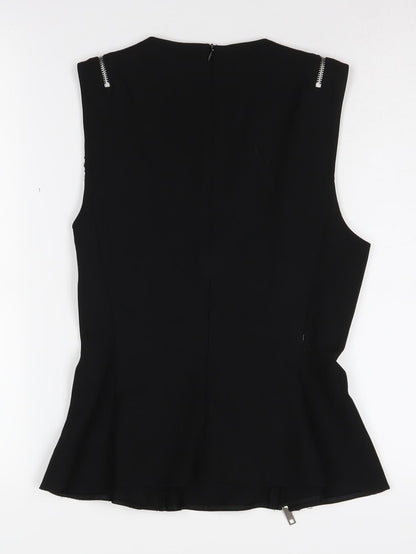 Zara Women's Black Sleeveless Tank, Size M