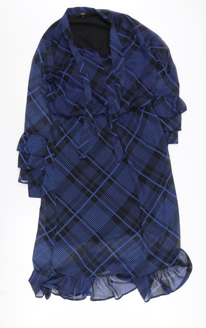 Next Women's Blue Geometric Shift Dress - Size 14