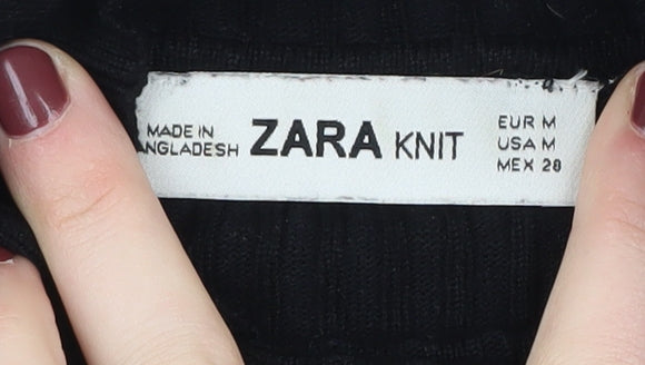 Womens UK Size M Zara Black Pullover Jumper