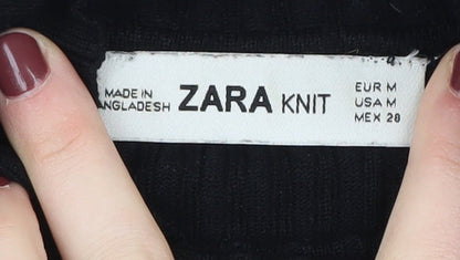 Womens UK Size M Zara Black Pullover Jumper