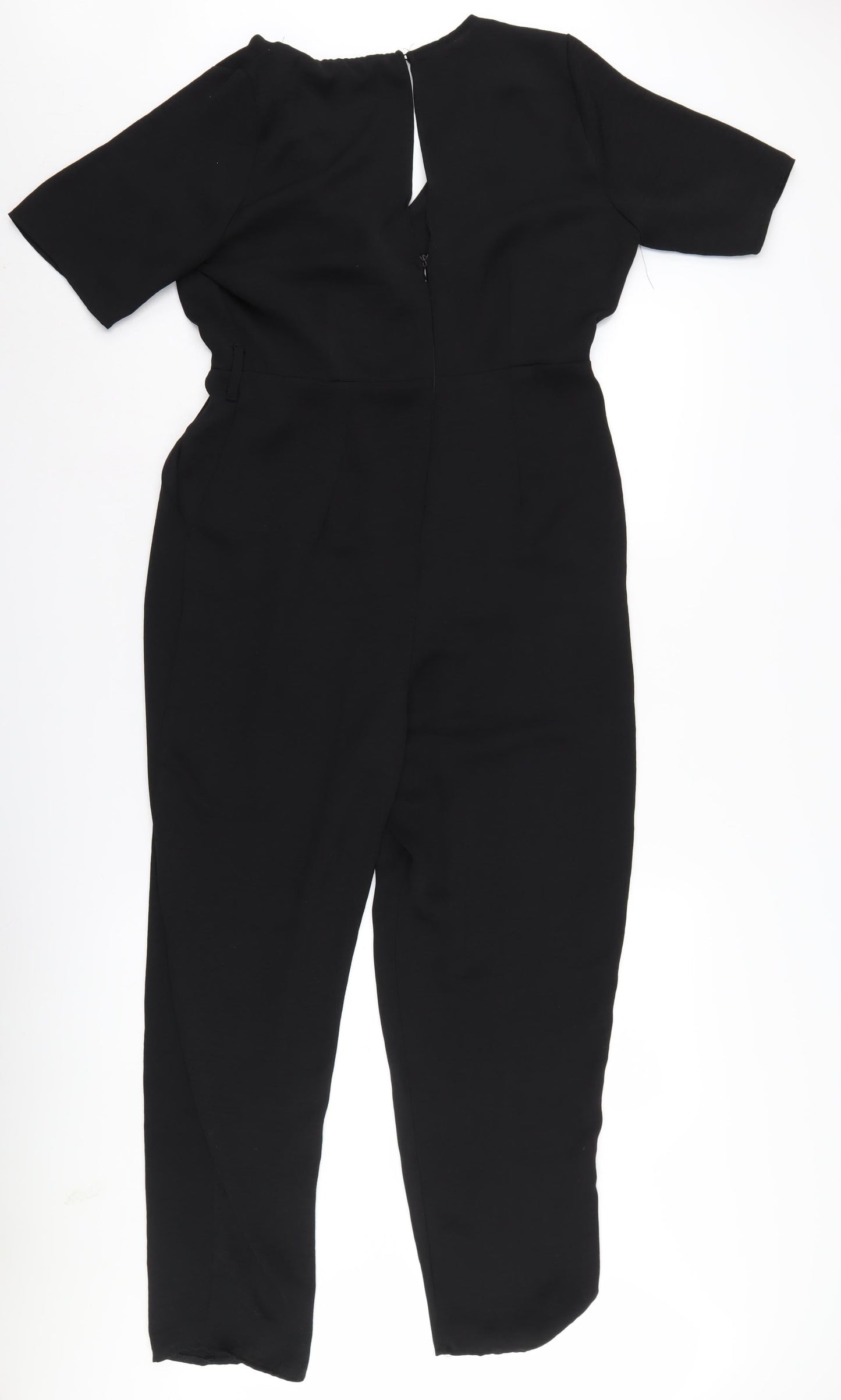 New Look Women Black 14 Jumpsuit V-Neck Casual Zip