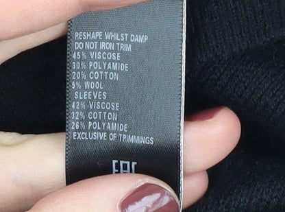 Womens UK Size 14 Marks and Spencer Black Pullover Jumper