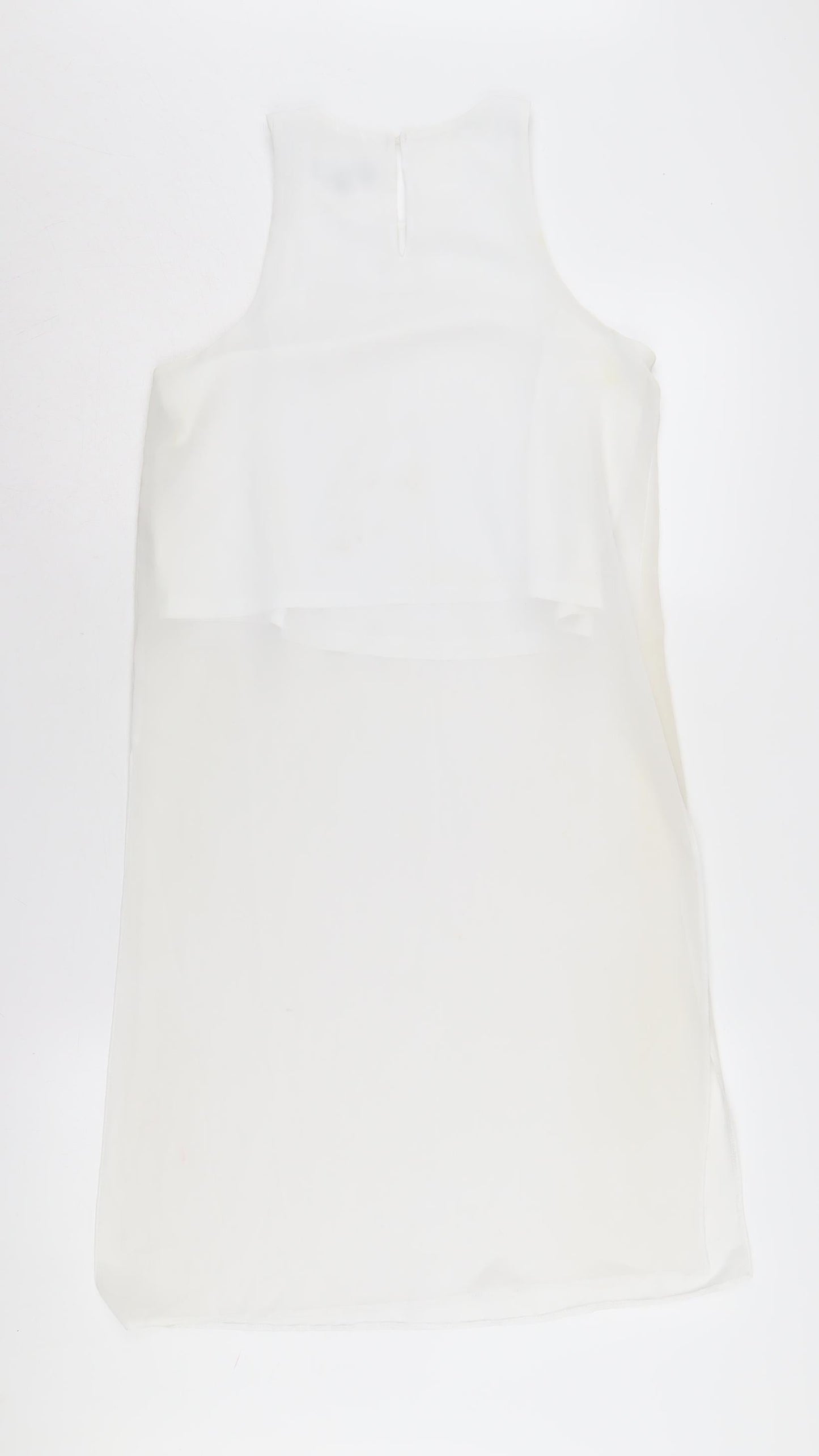New Look Women's White Tank Top Size 8