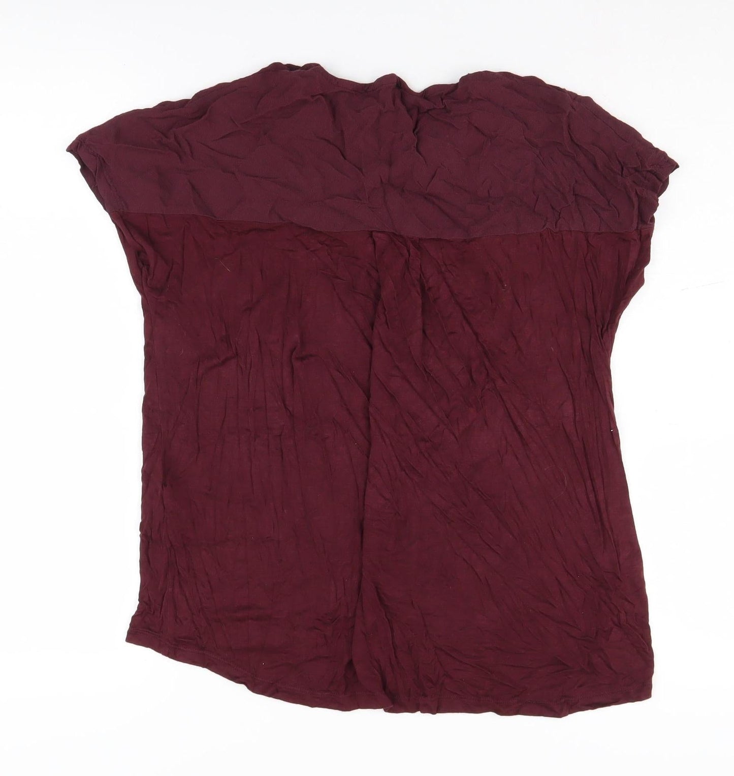 Womens UK Size 10 New Look Red Basic Blouse