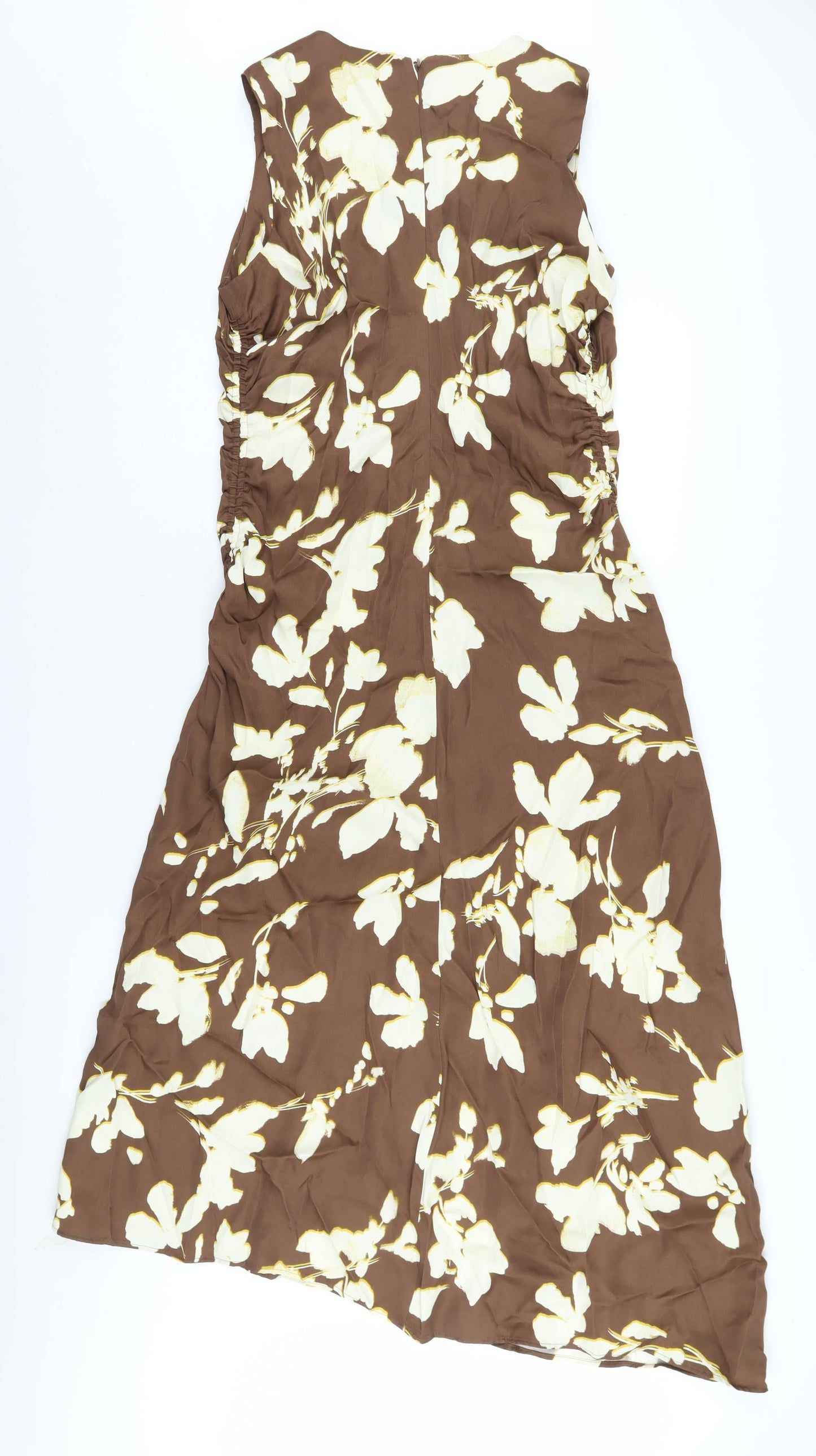 Marks and Spencer Women's Brown Floral Dress 12