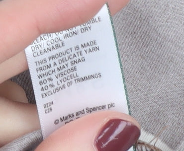 Marks and Spencer Women's Brown Floral Dress 12