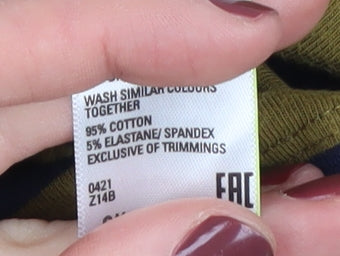 Womens UK Size 10 Marks and Spencer Multicoloured Basic T-Shirt