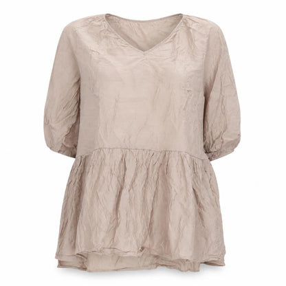H&M Women's Beige Swing Dress M Viscose Casual