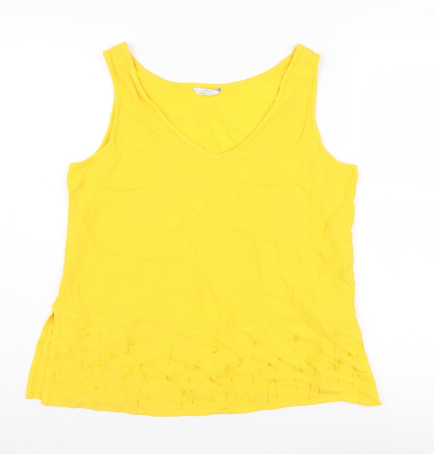 Womens UK Size 12 Marks and Spencer Yellow  Tank