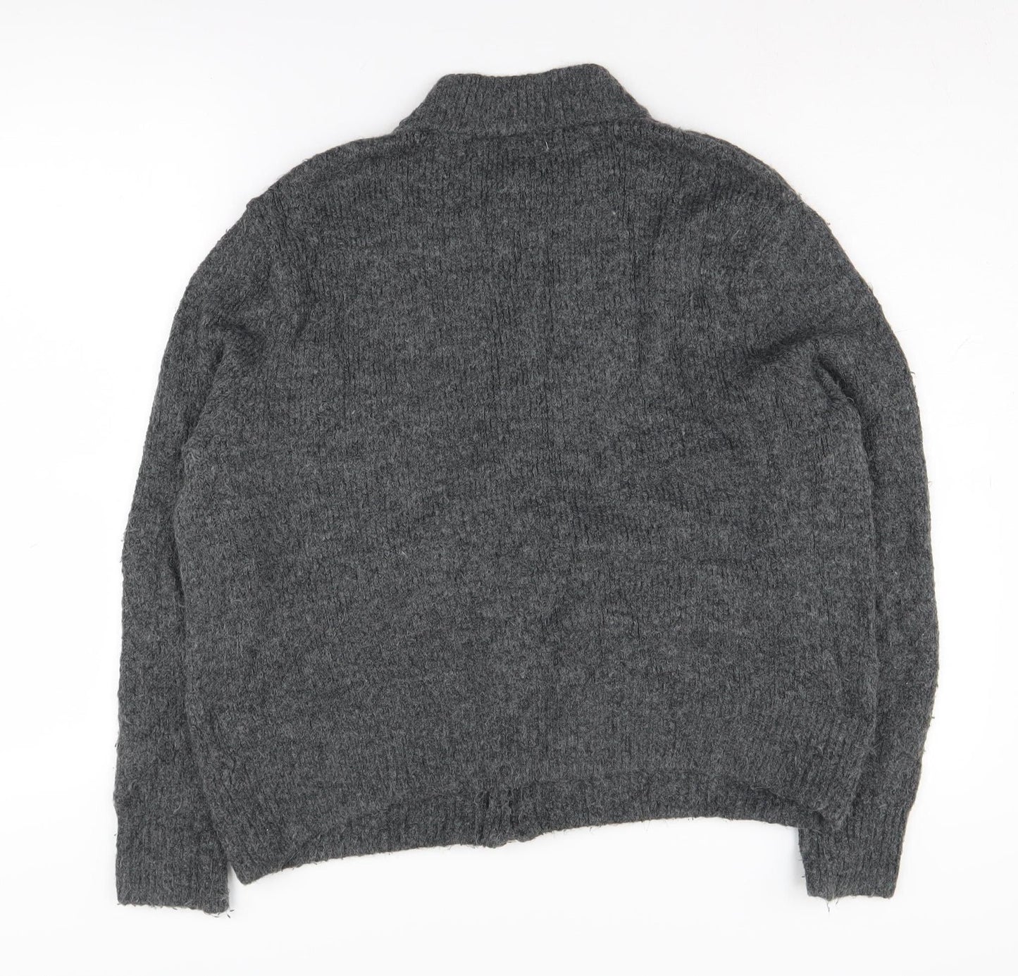 Womens UK Size XS H&M Grey Full Zip Jumper