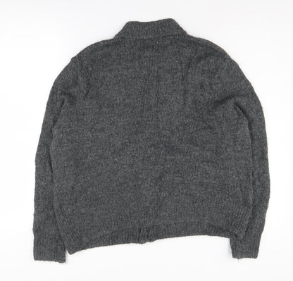 Womens UK Size XS H&M Grey Full Zip Jumper