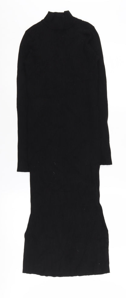 New Look Women's Black High Neck Dress Size 8