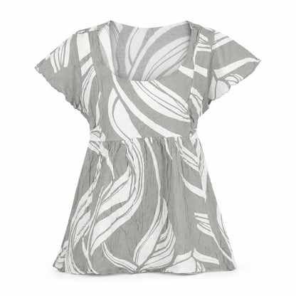 Womens UK Size S H&M Grey Tunic Blouse