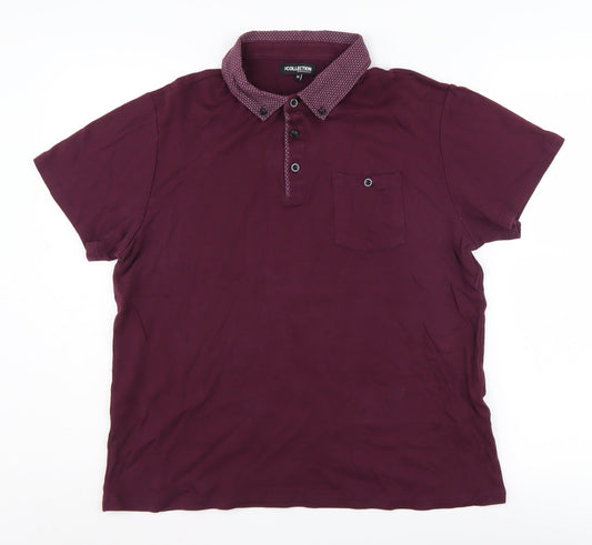 Debenhams Men's Purple M Short Sleeve Polo