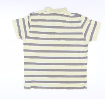 Next Men's Multicoloured Striped Polo Shirt XL