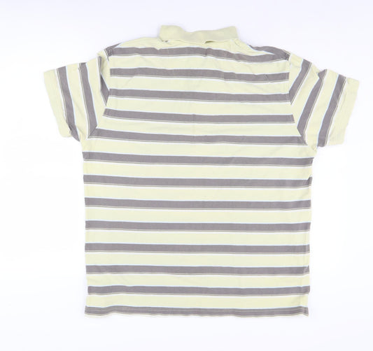 Next Men's Multicoloured Striped Polo Shirt XL