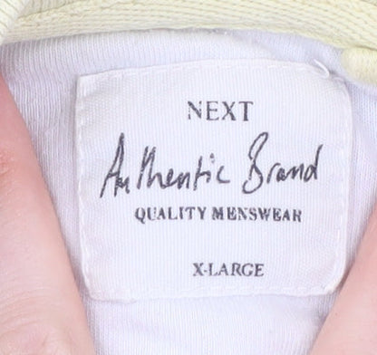 Next Men's Multicoloured Striped Polo Shirt XL