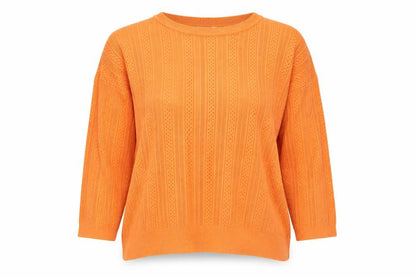 Womens UK Size 16 M&Co Orange Pullover Jumper