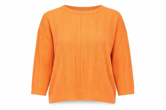 Womens UK Size 16 M&Co Orange Pullover Jumper