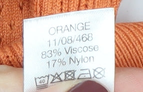 Womens UK Size 16 M&Co Orange Pullover Jumper