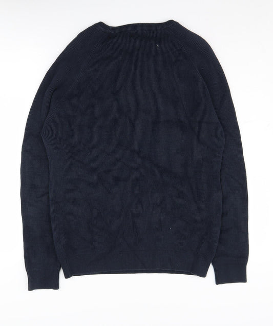 Next Men's Black Pullover Jumper L - Cotton Blend