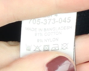 Next Men's Black Pullover Jumper L - Cotton Blend