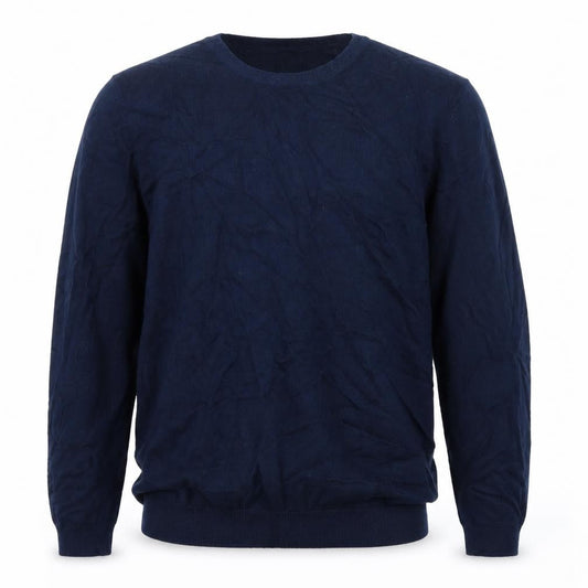 MAN Men's Blue Crew Neck Pullover Jumper - Size L