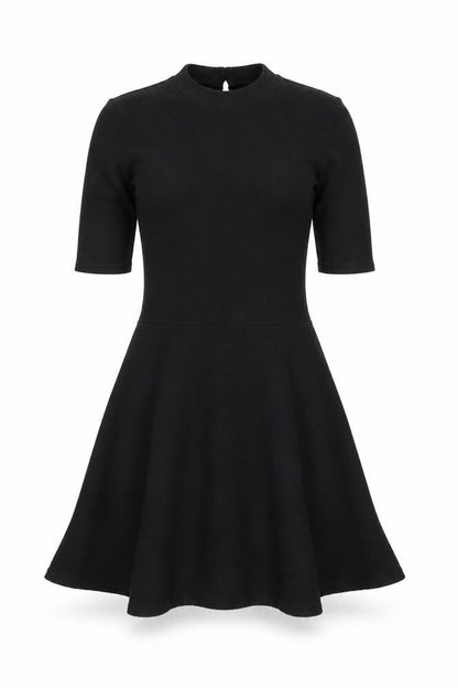 Topshop Women's Black Fit & Flare Dress Size 8