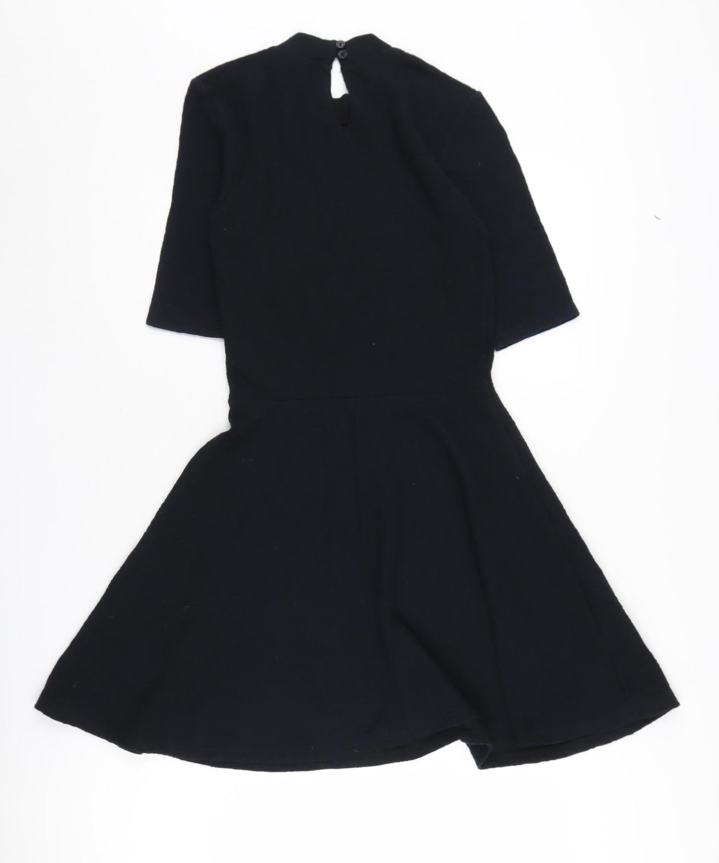 Topshop Women's Black Fit & Flare Dress Size 8