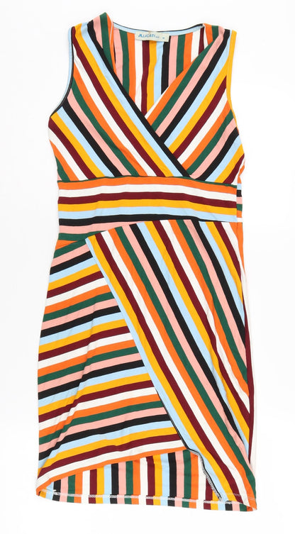 Laçati Women's Multicoloured Striped Bodycon Dress M