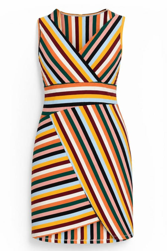 Laçati Women's Multicoloured Striped Bodycon Dress M