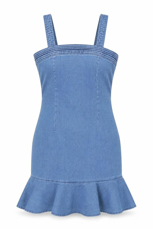 Parisian Women's Blue Denim Bodycon Dress - Size 8