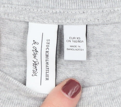 & Other Stories Women's Grey XS T-Shirt Dress Casual
