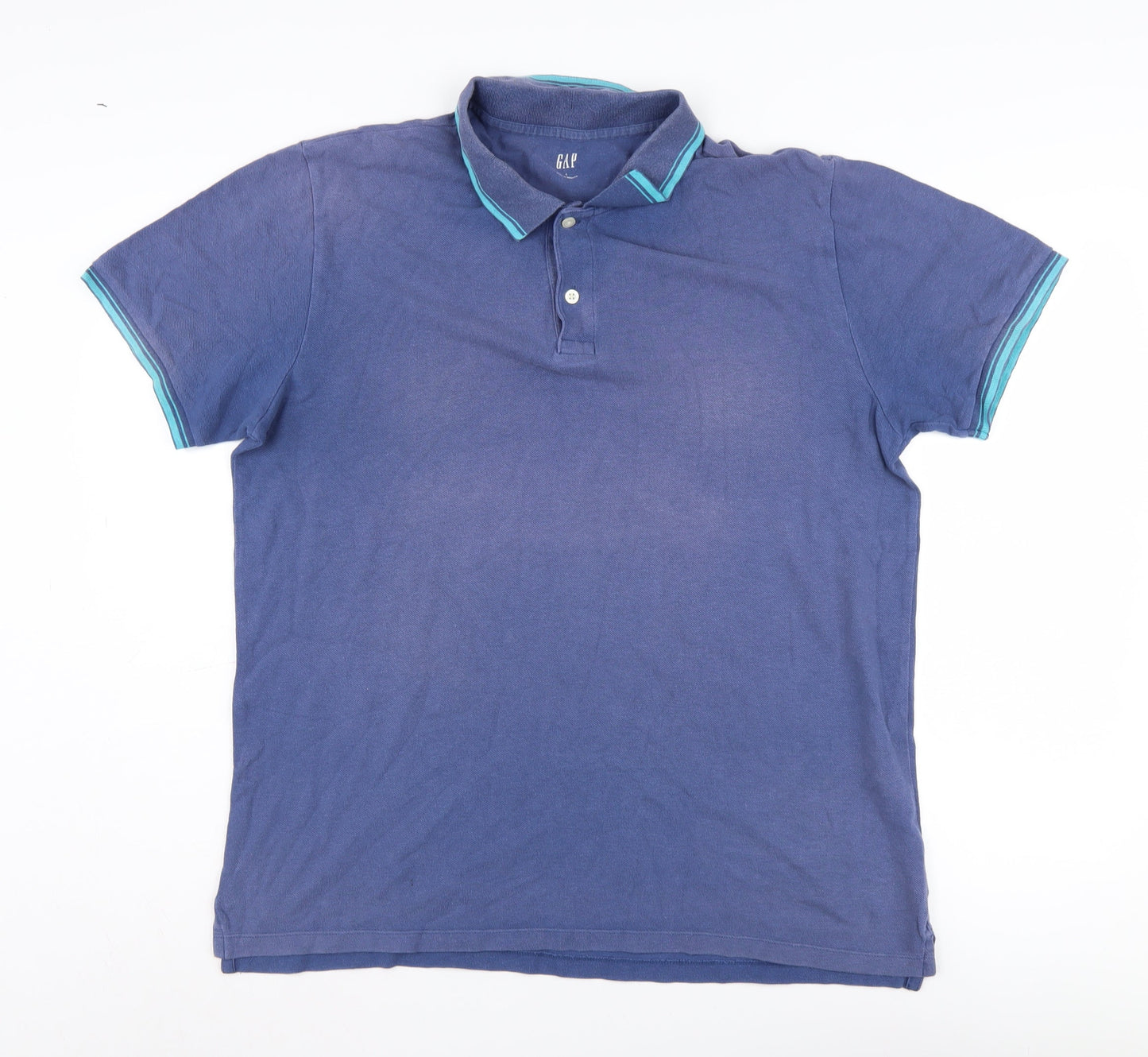 GAP Men's Blue Polo Shirt L Size Cotton Casual