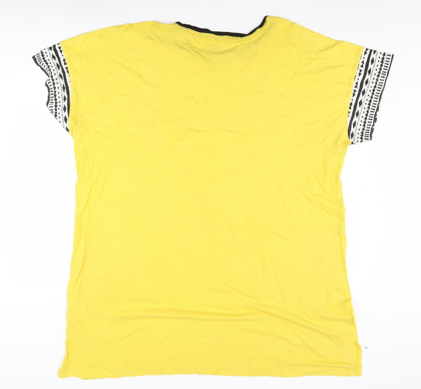 Womens UK Size XL Disney Yellow Basic T-Shirt
