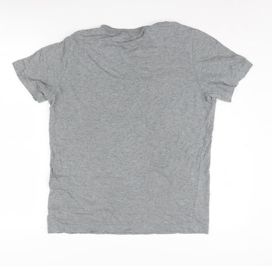 Puma Men's Grey Sports T-Shirt, Size S, Short Sleeve