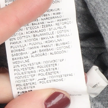 Puma Men's Grey Sports T-Shirt, Size S, Short Sleeve