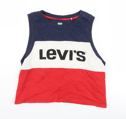 Unisex Adults UK Size S Levi's Multicoloured Cropped Tank