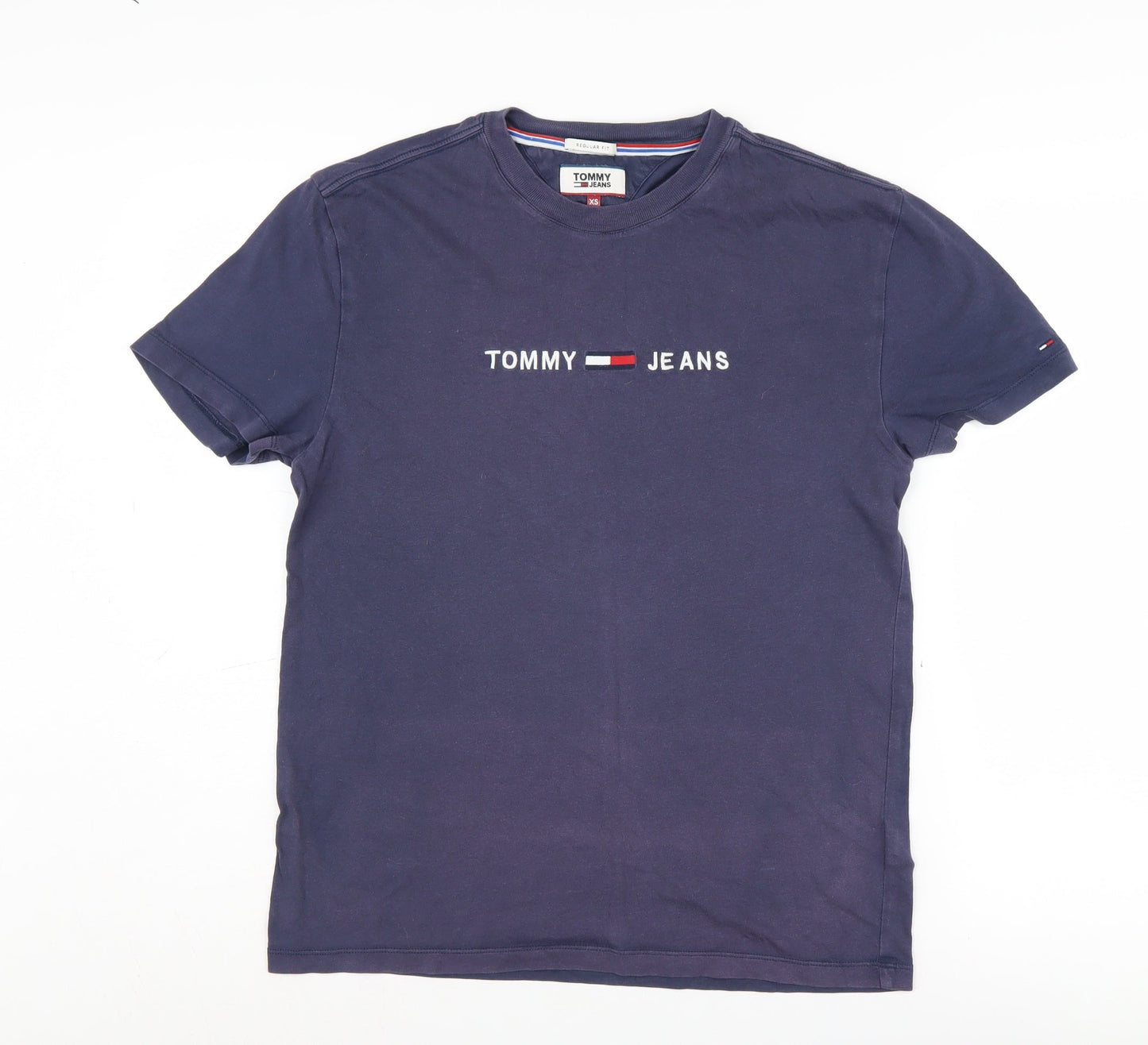 Tommy Jeans Men's Blue XS T-Shirt Crew Neck Logo Solid