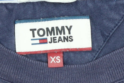Tommy Jeans Men's Blue XS T-Shirt Crew Neck Logo Solid