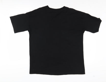 Womens UK Size 8 ASOS DESIGN Black Basic T-Shirt