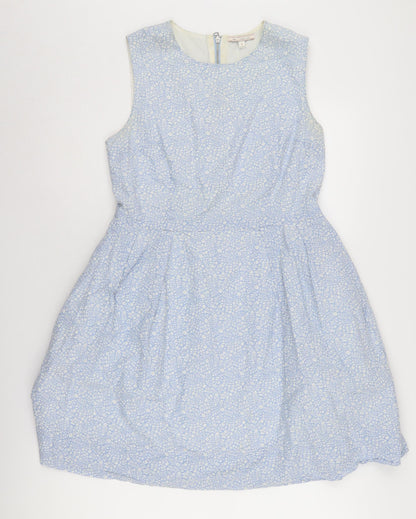 Gap Women's Blue Floral Fit & Flare Knee Length Dress