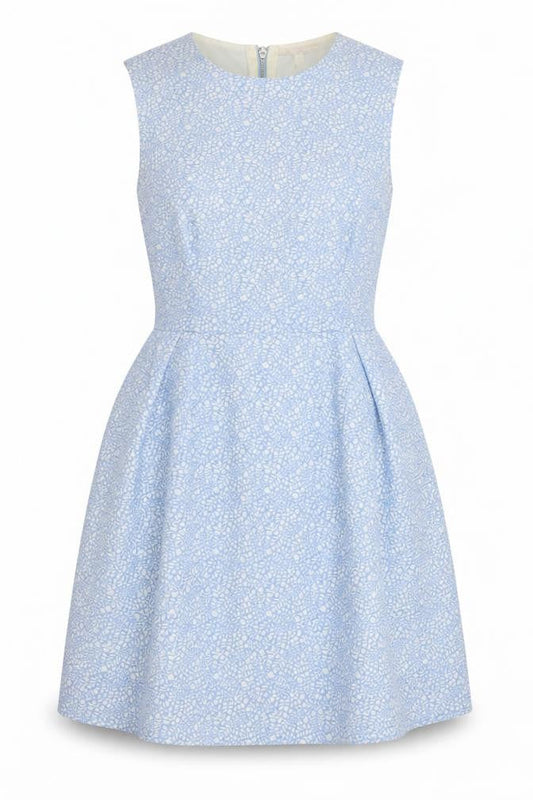 Gap Women's Blue Floral Fit & Flare Knee Length Dress