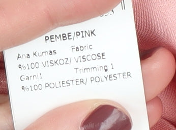 Ipekyol Women's Pink Sleeveless Blouse, Size 10, Viscose
