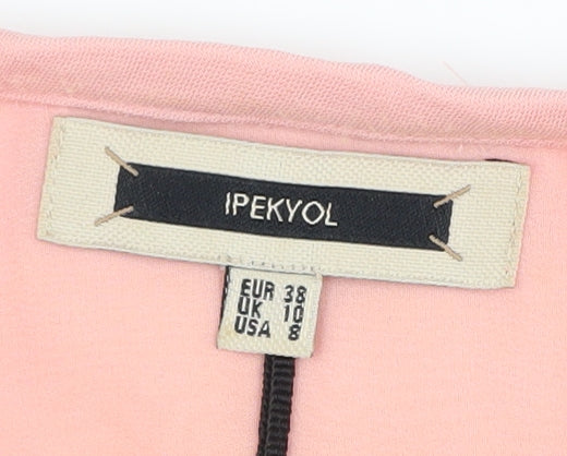 Ipekyol Women's Pink Sleeveless Blouse, Size 10, Viscose