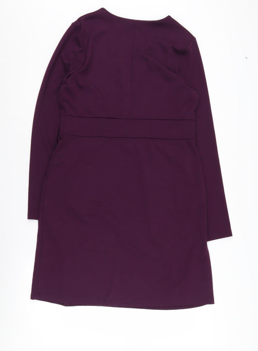Lands' End Women's Purple Sheath Dress, M