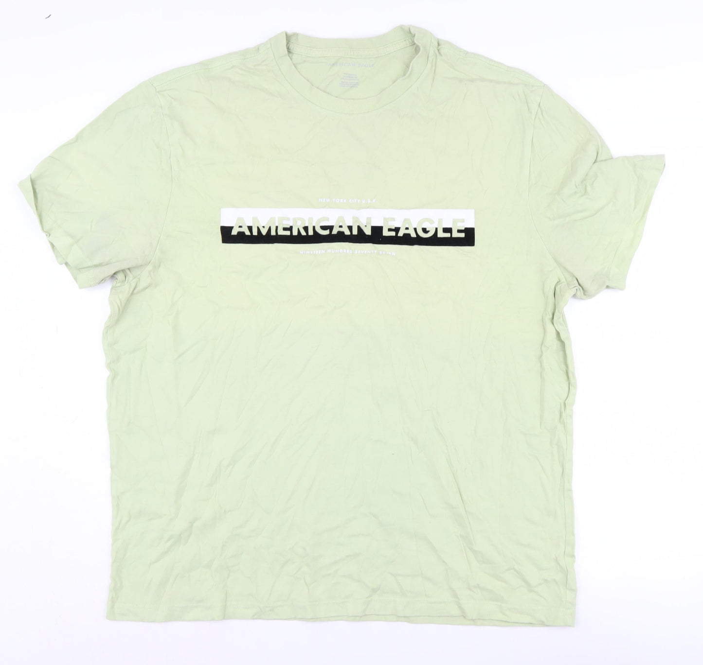Mens UK Size XL American Eagle Green  T-Shirt